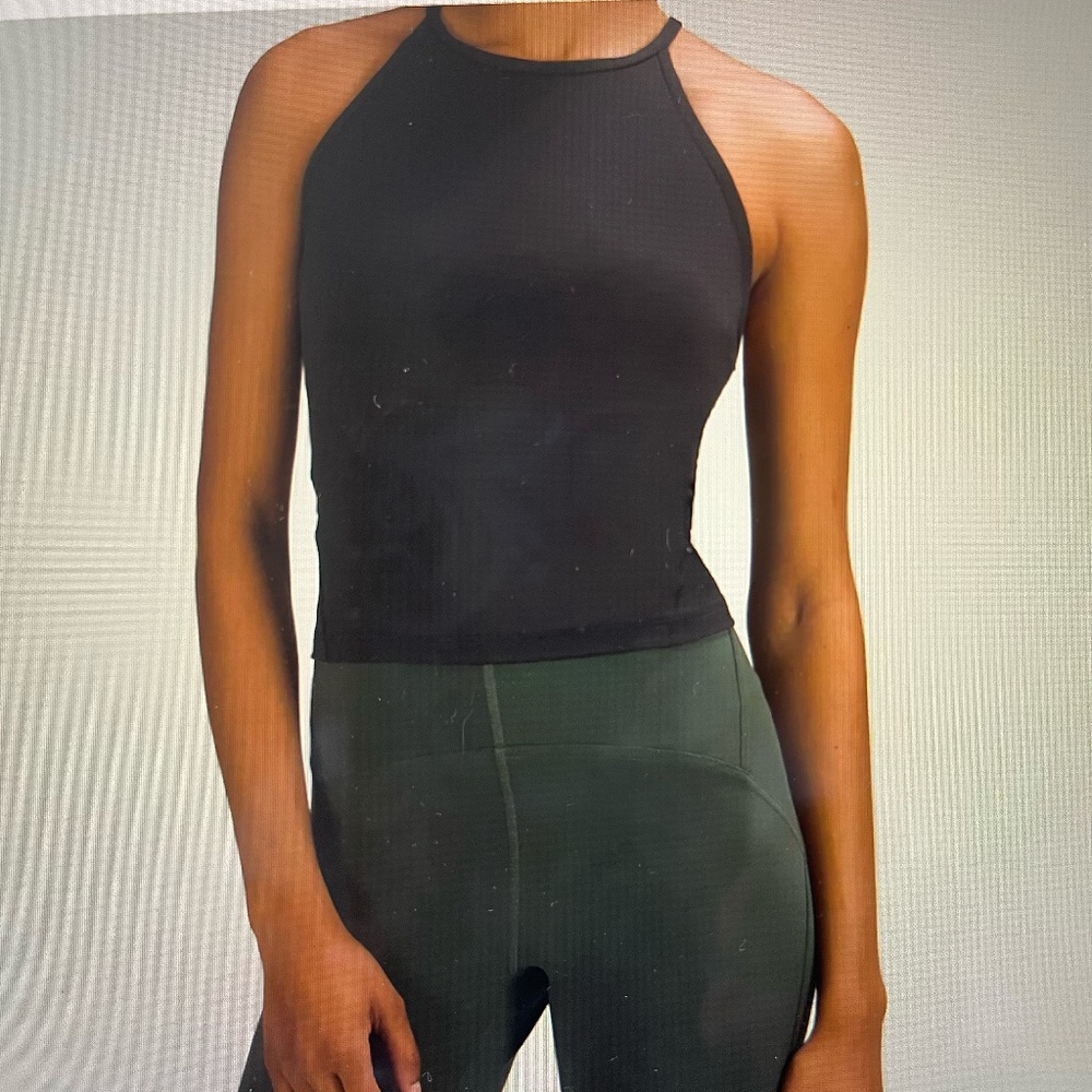 New Lululemon Lightweight High Neck Yoga Tank Black Size 6